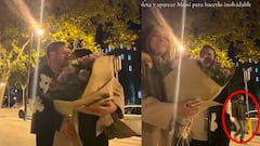 Messi arruina el momento de esta pareja en su visita a Barcelona