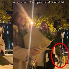 Messi arruina el momento de esta pareja en su visita a Barcelona