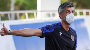 Imanol Alguacil durante un entrenamiento.