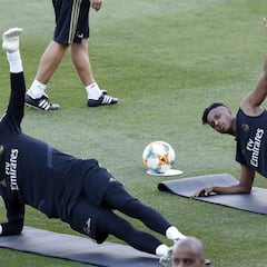 Rodrygo y Lunin, en el Castilla