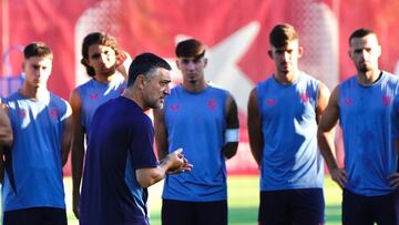 Entrenamiento del Sevilla.