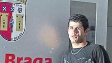 Diego, entrenándose en Braga.