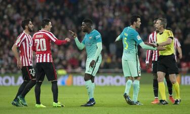 Aduriz-Umtiti: Athletic man lucky to avoid red after apparent elbow