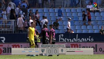 Resumen del Málaga vs. Sporting de la Liga Santander