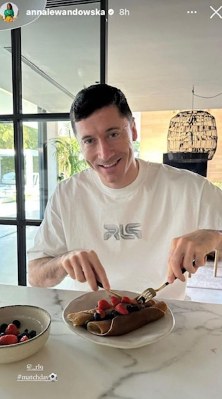 El desayuno de Robert Lewandowski un día de partido