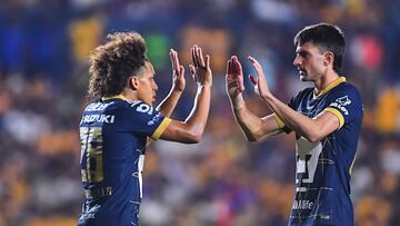 during the 17th round match between Tigres UANL and Pumas UNAM as part of the Liga BBVA MX, Torneo Clausura 2025 at Universitario Stadium, on April 19, 2025 in Universitario, Mexico.