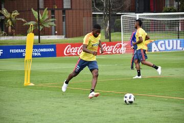 La Selección Colombia trabaja en la Sede de la Federación Colombiana de Fútbol en Bogotá con el grupo casi completo. Fabra, Borja, Mateus, Lerma y compañía se alistan para el partido de despedida, el viaje a Italia y el Mundial.