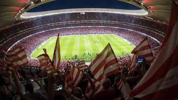 El Wanda Metropolitano, abarrotado durante un partido de la presente temporada.