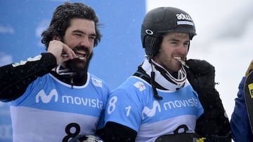 Regino Hern&aacute;ndez y Lucas Eguibar, con sus medallas de Sierra Nevada 2017.