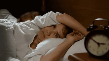 Mujer con insomnio
