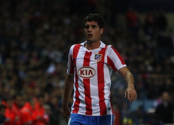 Fran Mérida, con la camiseta del Atlético de Madrid.