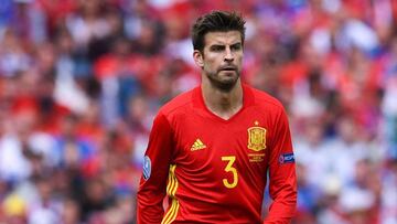 Piqué con la Selección.