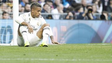 Mariano, durante un partido del Real Madrid.