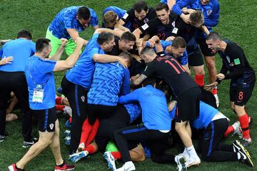 Los croatas celebraron el pase a los cuartos de final.