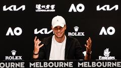 Carlos Alcaraz, en la rueda de prensa previa al Open de Australia.