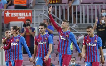 Piqué anotó de cabeza el 1-0 y abría el marcador en el Camp Nou.