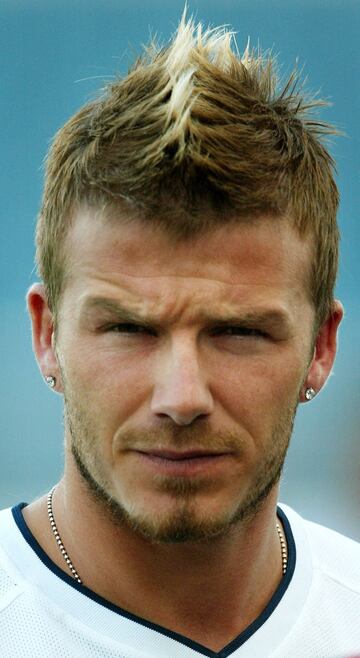 David Beckham en 2002 con Inglaterra. 