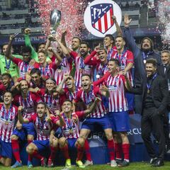 Atlético: fiesta por la Supercopa
tras el partido ante el Rayo