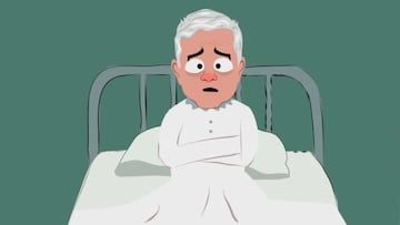 La caricatura de Mourinho en el vídeo que ha publicado el Galatasaray en sus redes sociales.