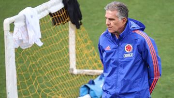 Carlos Queiroz en entrenamiento de Selección Colombia
