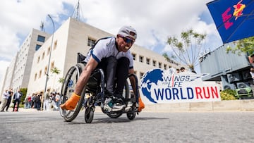 Participants at Wings For Life World Run in Amman, Jordan on May 4, 2025 // Murad Abaza / Red Bull Content Pool // SI202505120484 // Usage for editorial use only //