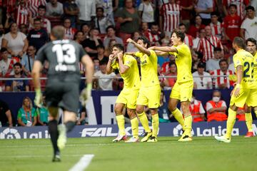 Polémica celebración de Gerard Moreno tras el 0-2.