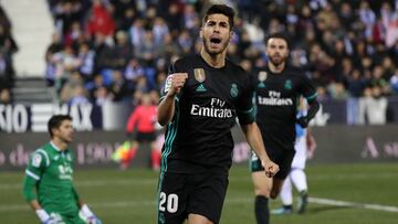 Asensio celebr&oacute; as&iacute; su gol en Butarque.