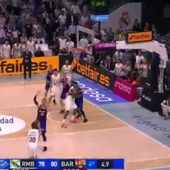 Polémica en el final: los fans del Barça se quejan de que Rudy entra antes al rebote y Llull hace pasos