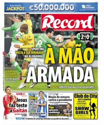 Portadas de la prensa deportiva