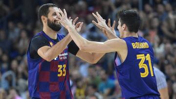 Nikola Mirotic, durante el partido de la ACB que ha enfrentado al Barcelona y al CB Canarias