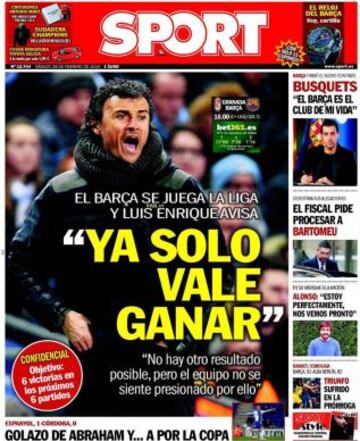 Portadas de la prensa deportiva