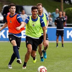 Mikel Merino da el susto, pero se reincorpora por la tarde