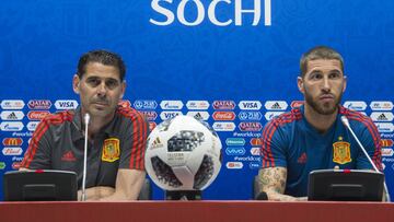 14/06/18 RUEDA DE PRENSA DE LA SELECCION ESPAÑOLA ESPAÑA ANTES DEL PRIMER PARTIDO DEL MUNDIAL DE 2018
FERNANDO HIERRO Y SERGIO RAMOS