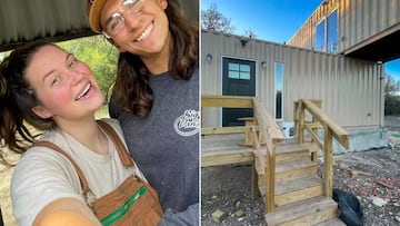 Una pareja construye con contenedores su casa soñada de 60m² y se encuentran un pero final: “No teníamos agua”
