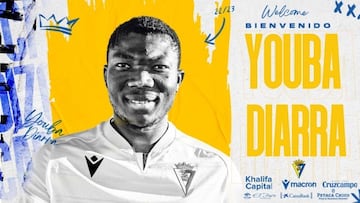 El Cádiz refuerza el centro del campo con Youba Diarra