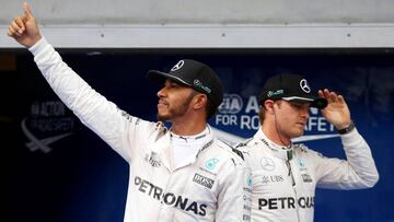Hamilton y Rosberg.