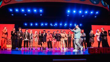 Los artistas que optan a ir a Eurovisión 2024, durante la bienvenida del Benidorm Fest, en el Benidorm Palace, a 28 de enero de 2024, en Benidorm, Alicante, Comunidad Valenciana (España). El Benidorm Fest 2024 es la tercera edición del certamen de RTVE donde se selecciona la canción que representará a España en el Festival de la Canción de Eurovisión 2024. La final se celebrará el próximo 3 de febrero de 2024 en el Palacio de Deportes L'Illa de Benidorm, contando con dos semifinales previas llevadas a cabo en la misma sede los días 30 de enero y 1 de febrero. Los presentadores de esta edición son Ruth Lorenzo, Marc Calderó y Ana Prada.
29 ENERO 2024;BENIDORM FEST;3ª EDICIÓN;RTVE
Roberto Plaza / Europa Press
29/01/2024