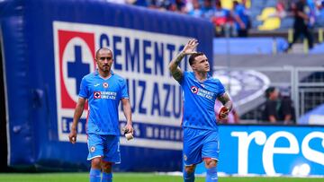 Rafael Baca and Christian Tabo of Cruz Azul during the game Cruz Azul vs Atlas, corresponding to Requalification of the Torneo Clausura 2023 of the Liga BBVA MX, at Azteca Stadium, on May 06, 2023.
<br><br>
Rafael Baca y Christian Tabo de Cruz Azul
durante el partido Cruz Azul vs Atlas, Correspondiente a la Recalificacion del Torneo Clausura 2023 de la Liga BBVA MX,en el Estadio Azteca, el 06 de Mayo de 2023.