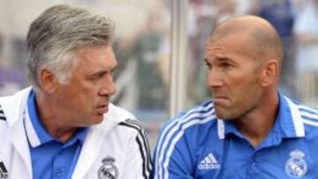 Ancelotti con Zidane en Los Ángeles.