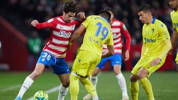 Alex Collado of Granada in action during the spanish league, La Liga Santander, football match played between Granada CF and Cadiz CF at Nuevo Los Carmenes stadium on February 28, 2022, in Granada, Spain.
AFP7
28/02/2022 ONLY FOR USE IN SPAIN