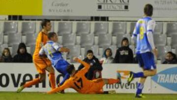 Gol de Collantes para el Sabadell ante el Real Madrid Castilla.