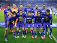 Soccer Football - Liga MX - Play In - Pachuca v Pumas UNAM - Estadio Hidalgo, Pachuca, Mexico - November 20, 2025 Pumas UNAM players pose for a team group photo before the match REUTERS/Eloisa Sanchez