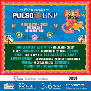 Festival Pulso GNP 2023: fecha, horarios y cómo comprar los boletos