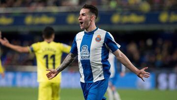 &Aacute;lex L&oacute;pez, en un partido con el Espanyol.