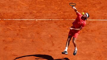 Tennis - ATP Masters 1000 - Monte Carlo Masters - Monte Carlo Country Club, Roquebrune-Cap-Martin, France - April 14, 2024 Greece's Stefanos Tsitsipas in action during his final match against Norway's Casper Ruud REUTERS/Denis Balibouse