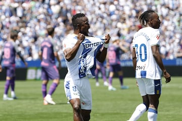 Cissé celebra el 1-0 al Espanyol. 