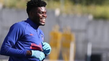 Thomas, en una sesion del Atl&eacute;tico tras el par&oacute;n. Su futuro llega al Gobierno de Ghana. 