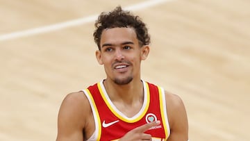 Trae Young, durante un partido de la NBA con Atlanta Hawks.