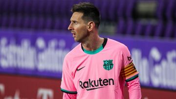 Lionel Messi of FC Barcelona during La Liga football match played between Real Valladolid and FC Barcelona at Jose Zorrilla stadium on December 22, 2020 in Valladolid, Spain.
AFP7
22/12/2020 ONLY FOR USE IN SPAIN