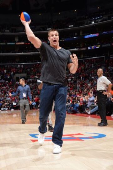 Rob Gronkowski en el Minnesota Timberwolves-Los Angeles Clippers.